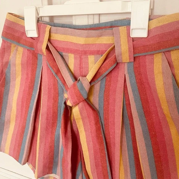 Anthro | Moon River rainbow stripe shorts size small - Picture 3 of 6